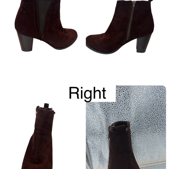 Lady Godiva Women's Ankle Suede Boots in Rich Brown - Picture 6 of 7